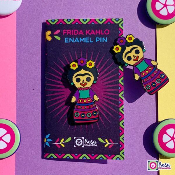 Frida Kahlo enamel pin Rag Doll