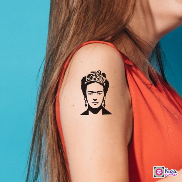 Temporary Tattoo Frida Kahlo Portrait - Fake tattoos - Set of Two
