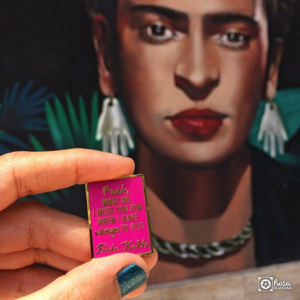 Frida Kahlo's quote enamel pin