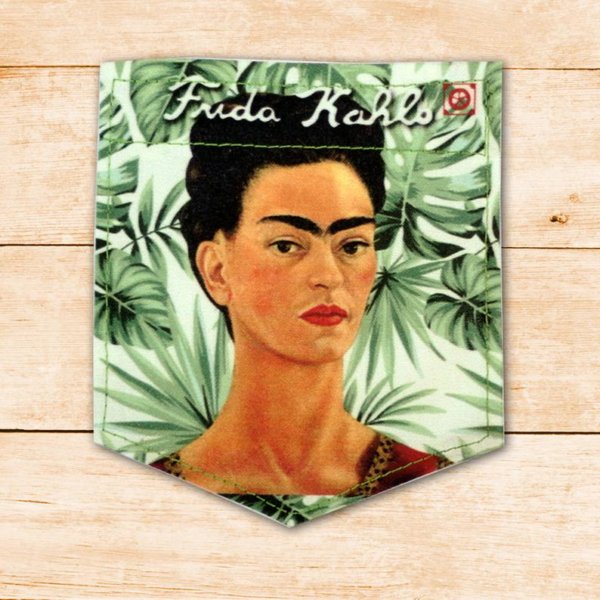 Frida Kahlo with red dress - Sticky Pocket