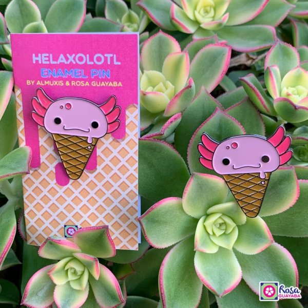Axolotl enamel pin "Helaxolotl"