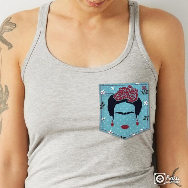 Frida Kahlo Margaritas - Sticky Pocket - Pocket Patches