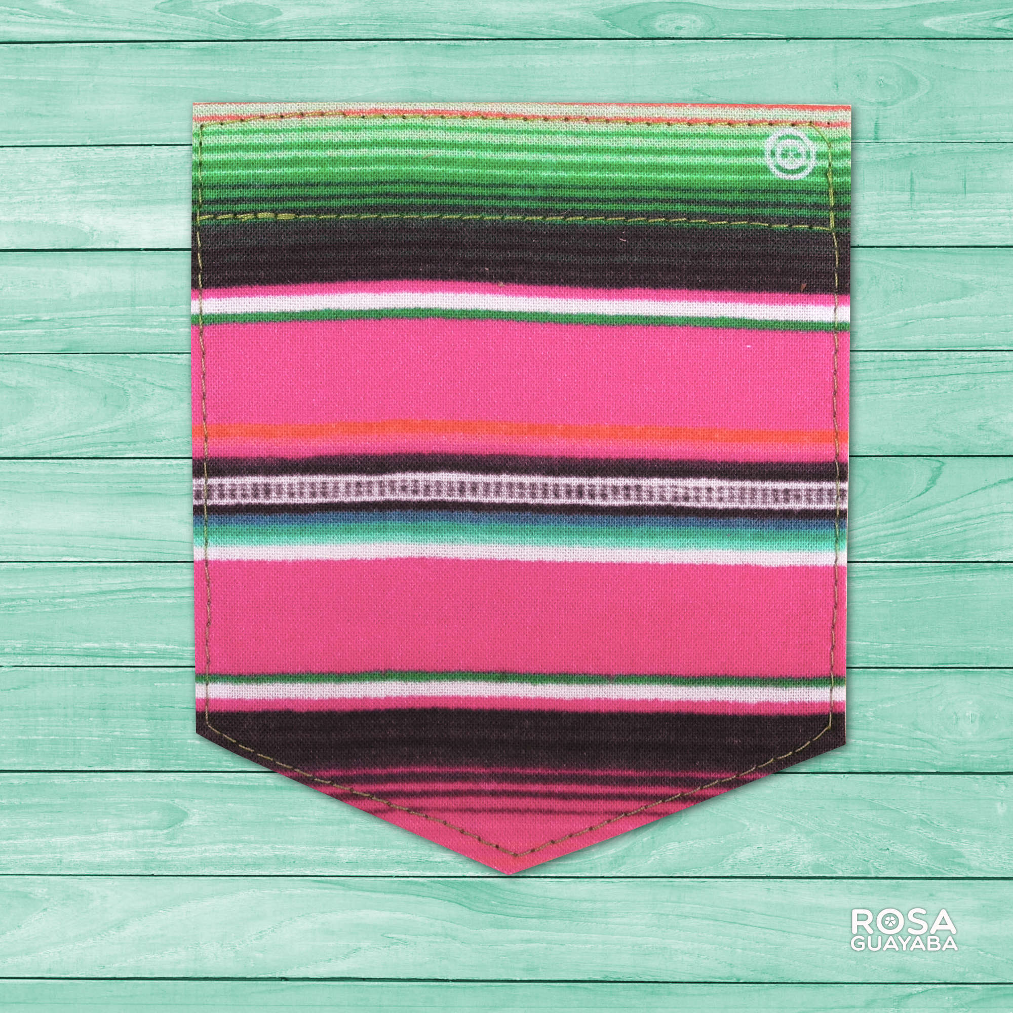 Pink Mexican Sarape - Sticky Pocket - Pocket Patches