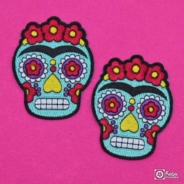Frida Kahlo Day of the Dead - iron-on patch