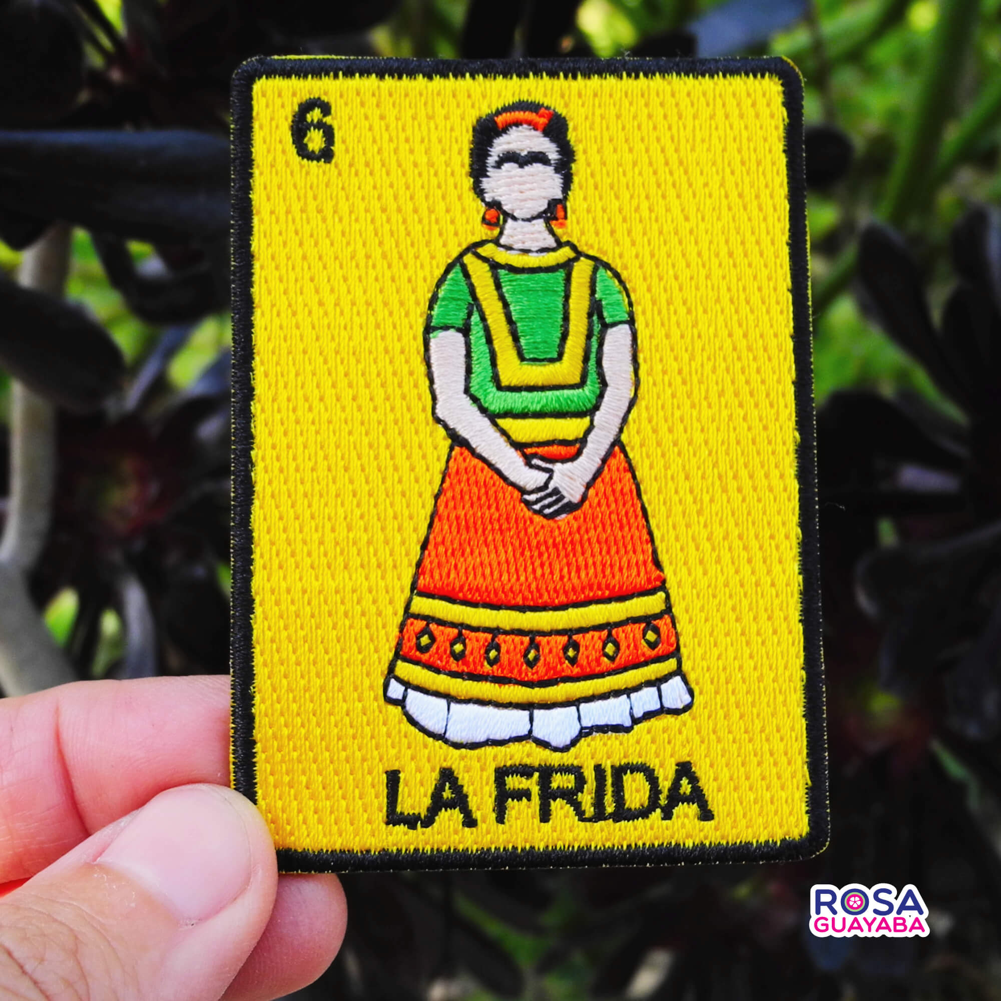 Frida Kahlo iron-on patch “Loteria”