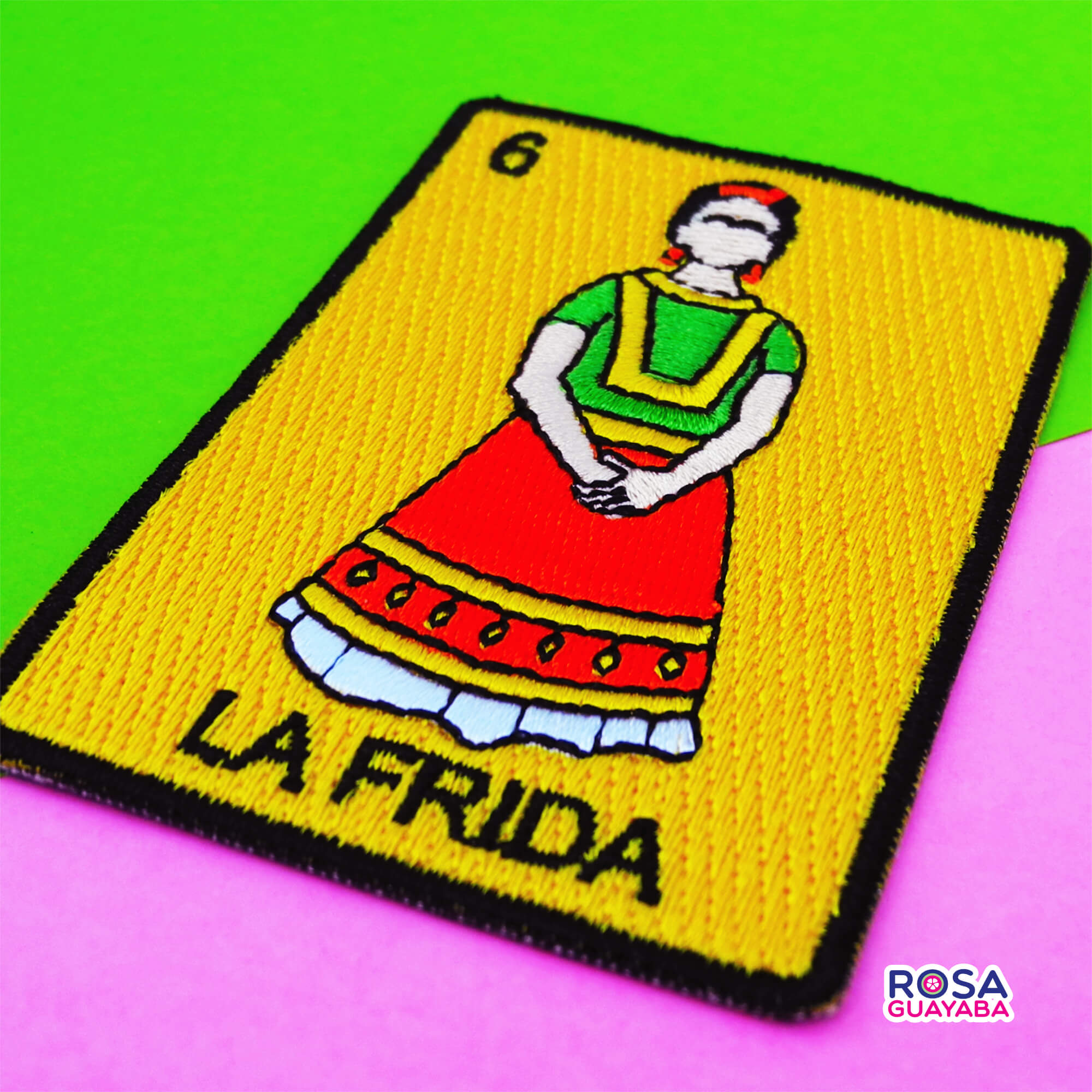 Frida Kahlo iron-on patch “Loteria”